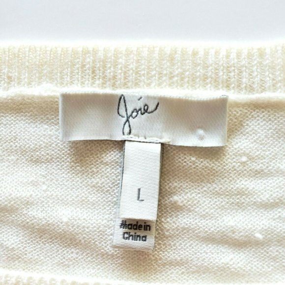 Joie Maine 100% Linen Striped Sweater Size L - Picture 7 of 9